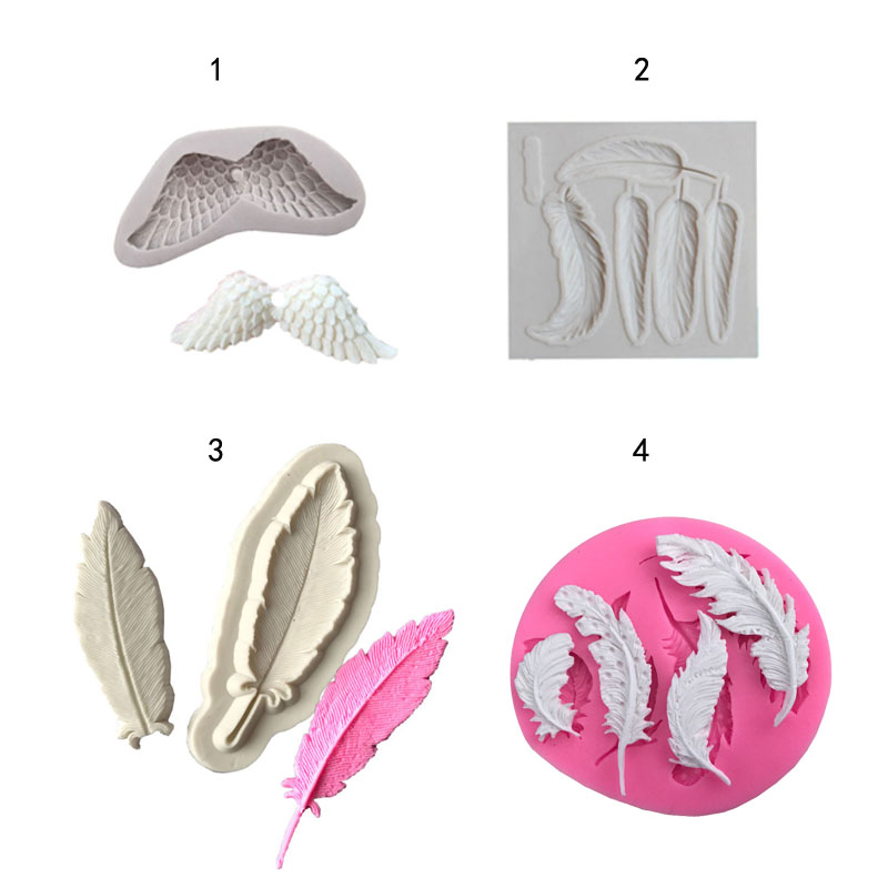 Kitchen Gadgets Baking - Liście piórko i skrzydła kształt 3D