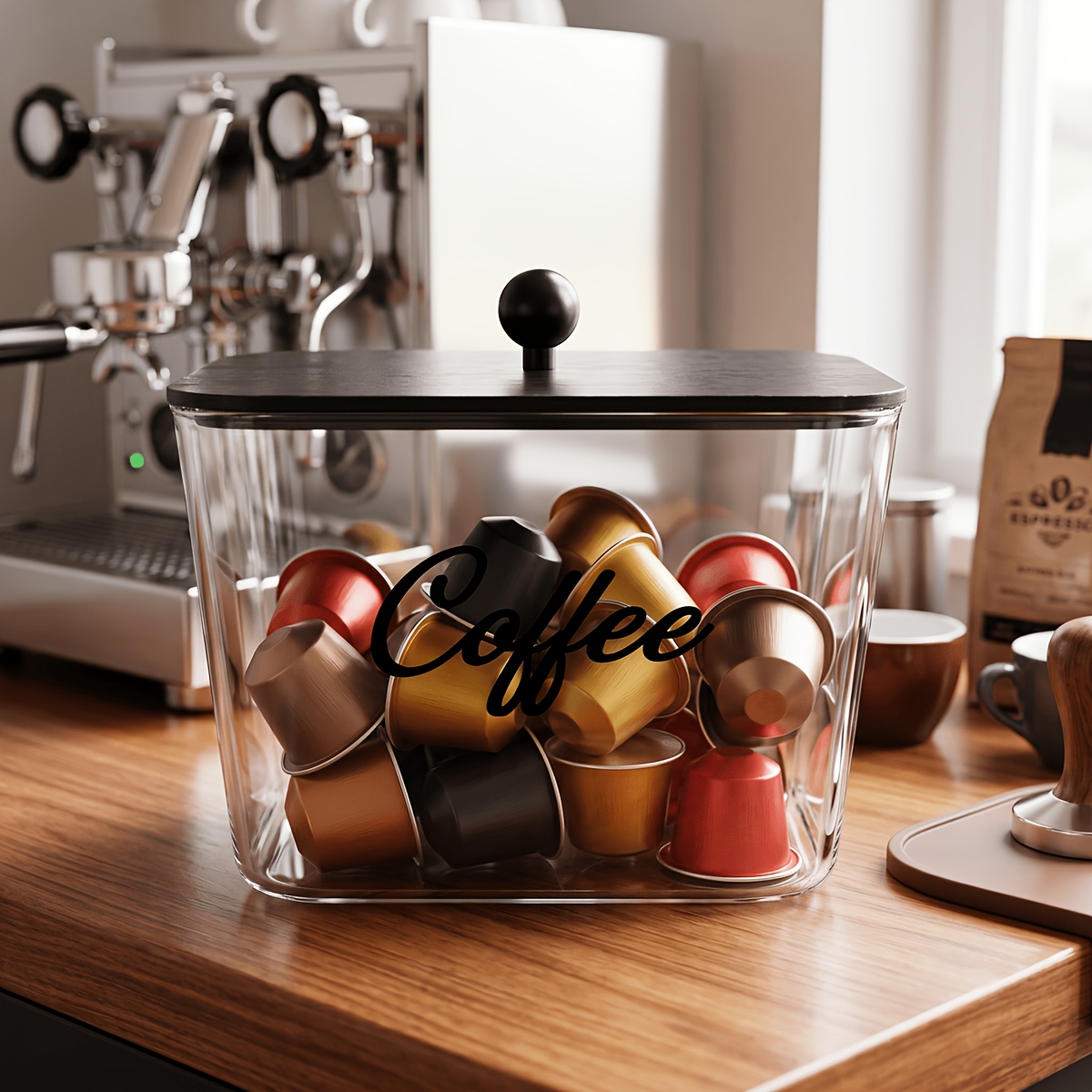Kitchen Gadgets Storage - Pojemnik na kapsułki z pokrywkami, plastikowy