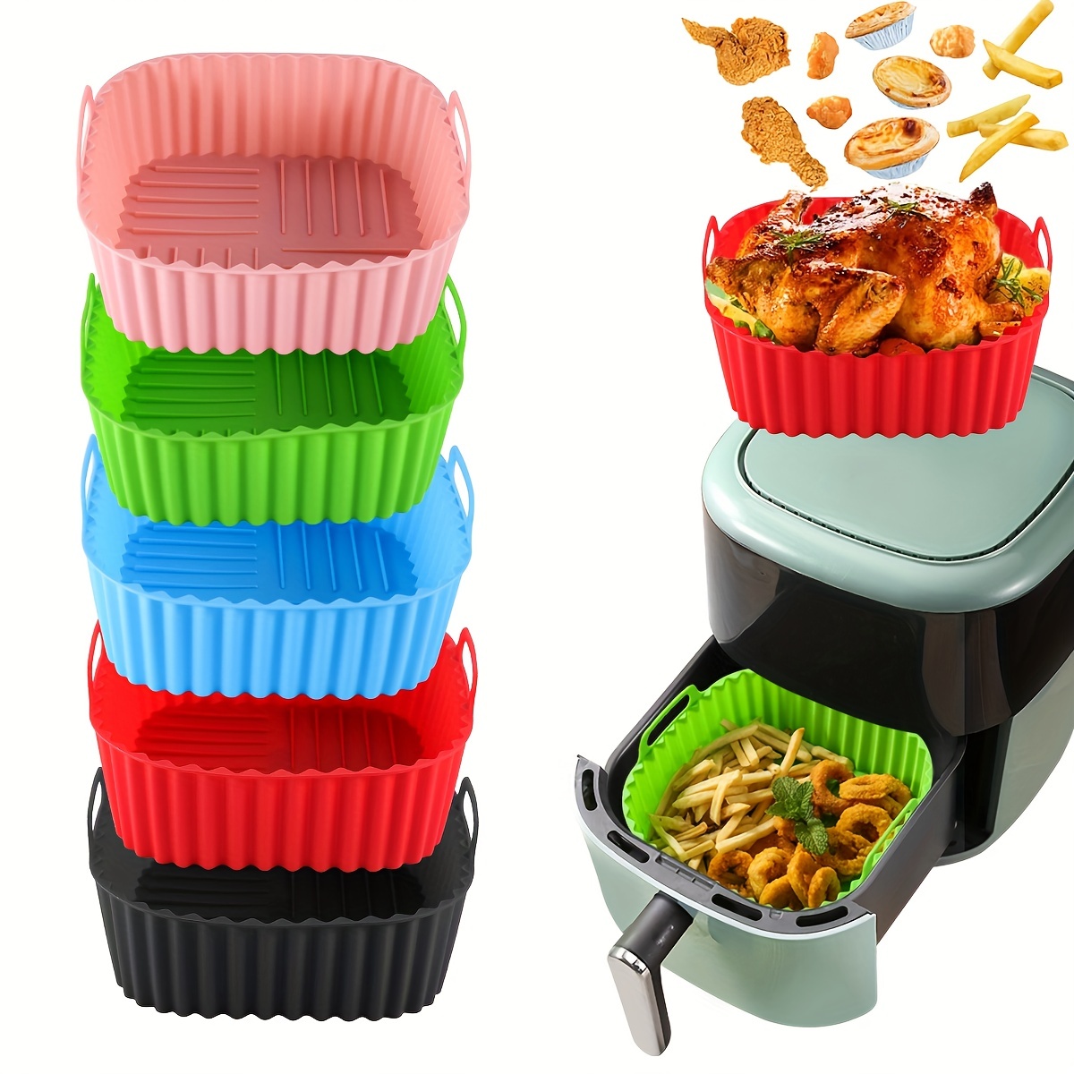 Kitchen Gadgets Baking - 1 kwadratowa silikonowa wkładka do frytownicy