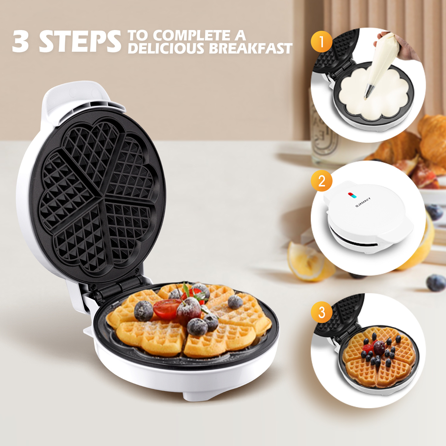 Śniadaniowe foremki do gofrów  – Breakfast Sandwich Maker recenzja i cena