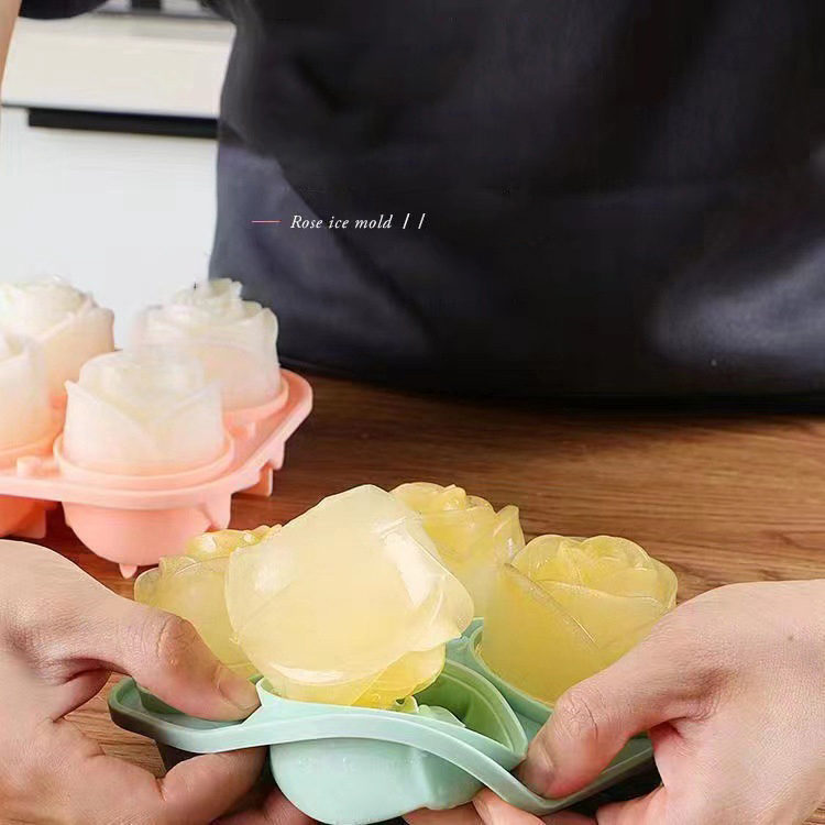 Formy do lodu 3D Rose 4 otwory – Kitchen Gadgets Baking recenzja i cena