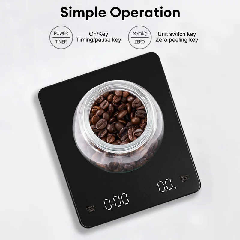 Cyfrowa waga do kawy z timerem – Digital Kitchen Scale recenzja i cena