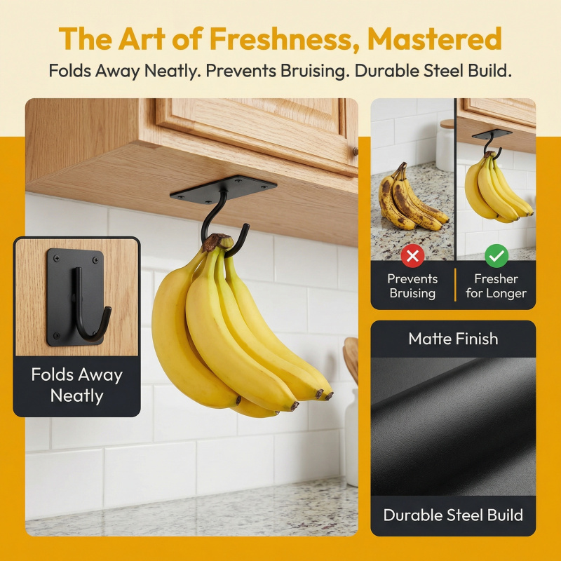 Czarny metalowy samoprzylepny  – Kitchen Gadgets Storage recenzja i cena
